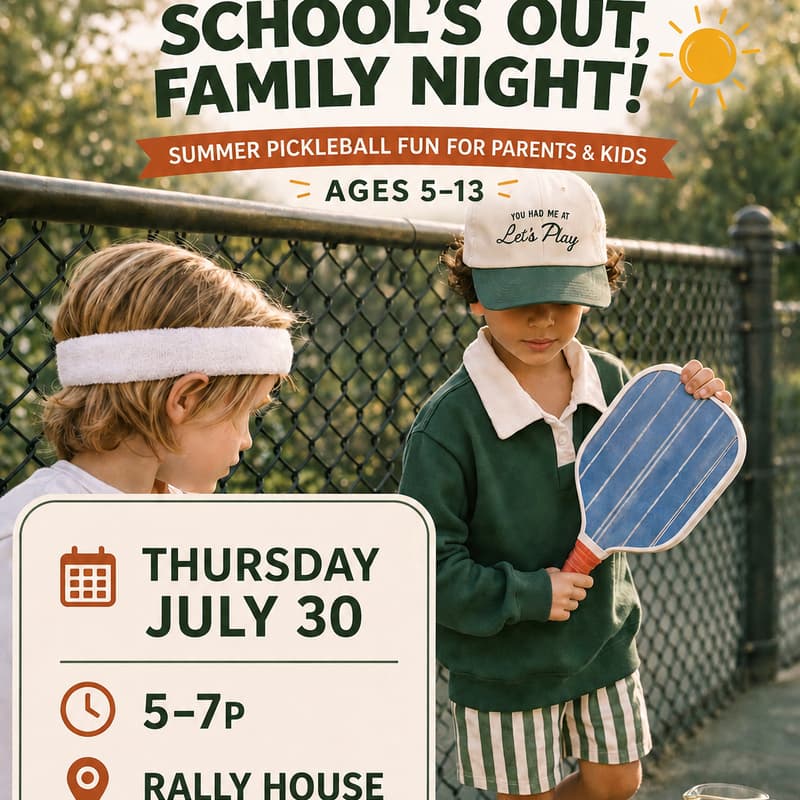 Cover Image for Schools Out: Family Pickleball Night