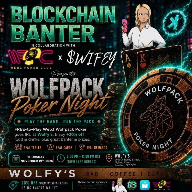 Cover Image for Blockchain Banter Presents: Web3 Poker Club x Wifey - Wolfpack Poker Night