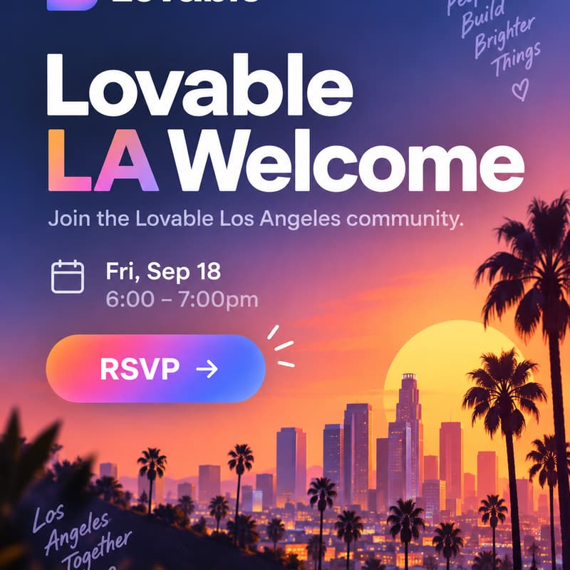 Cover Image for Lovable LA Welcome