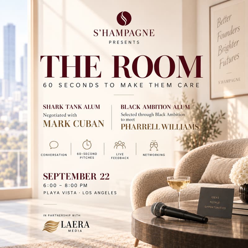 Cover Image for THE ROOM: 60 Seconds to Make Them Care — Shark Tank x Black Ambition