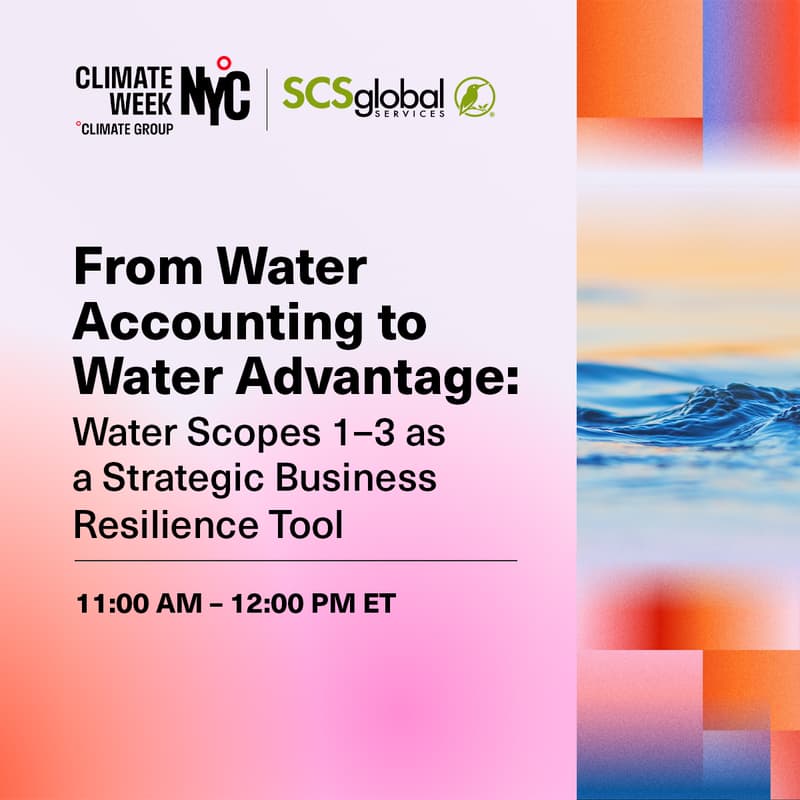 Cover Image for From Water Accounting to Water Advantage: Water Scopes 1–3 as a Strategic Business Resilience Tool