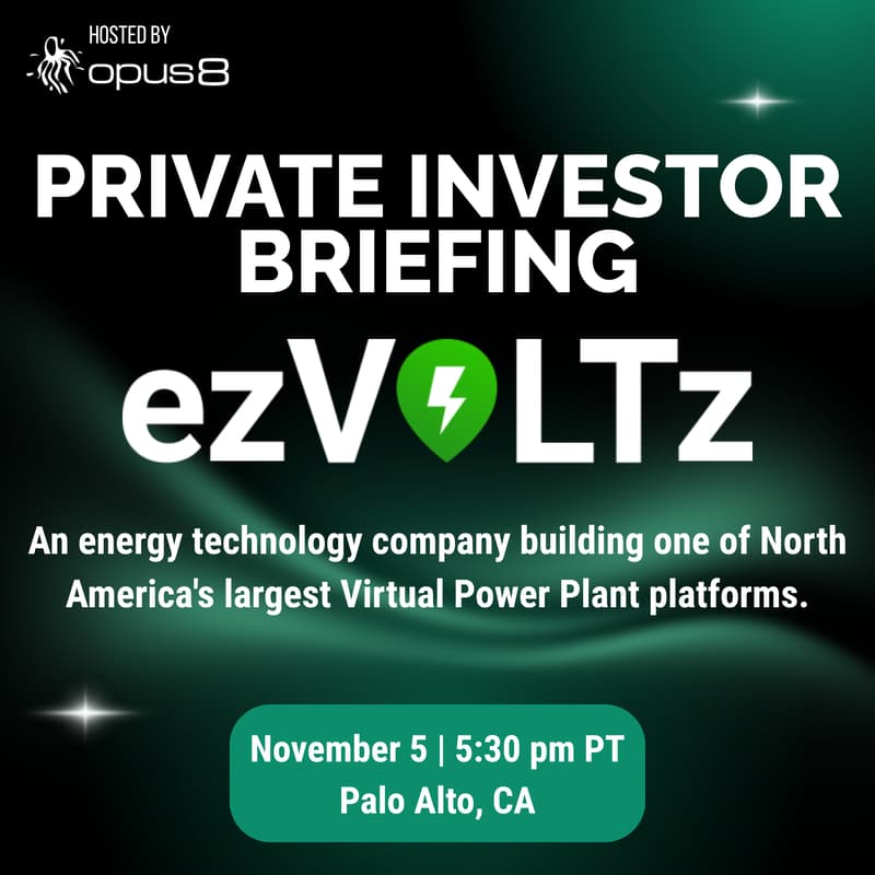 Cover Image for ezVOLTz Private Investor Briefing - Palo Alto