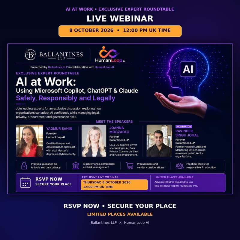 Cover Image for AI at Work -Using Microsoft Copilot, ChatGPT & Claude Safely, Responsibly and Legally