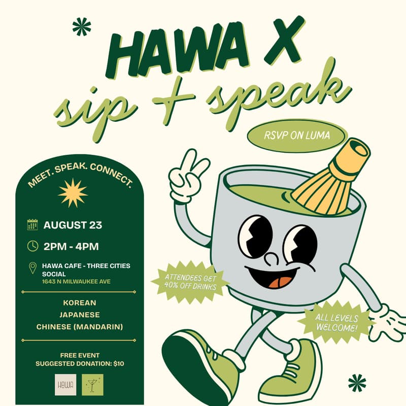 Cover Image for Sip & Speak #6: A Latte Languages @ Hawa Cafe