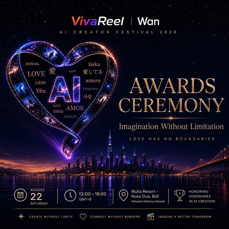 Cover Image for VivaReel × Wan3.0 AI Creator Festival 2026 · Bali