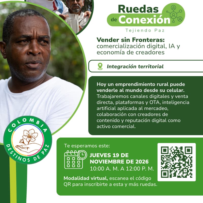 Cover Image for Vender sin Fronteras: comercialización digital, IA y economía de creadores Territorios de Conexión – Segunda rueda de integración