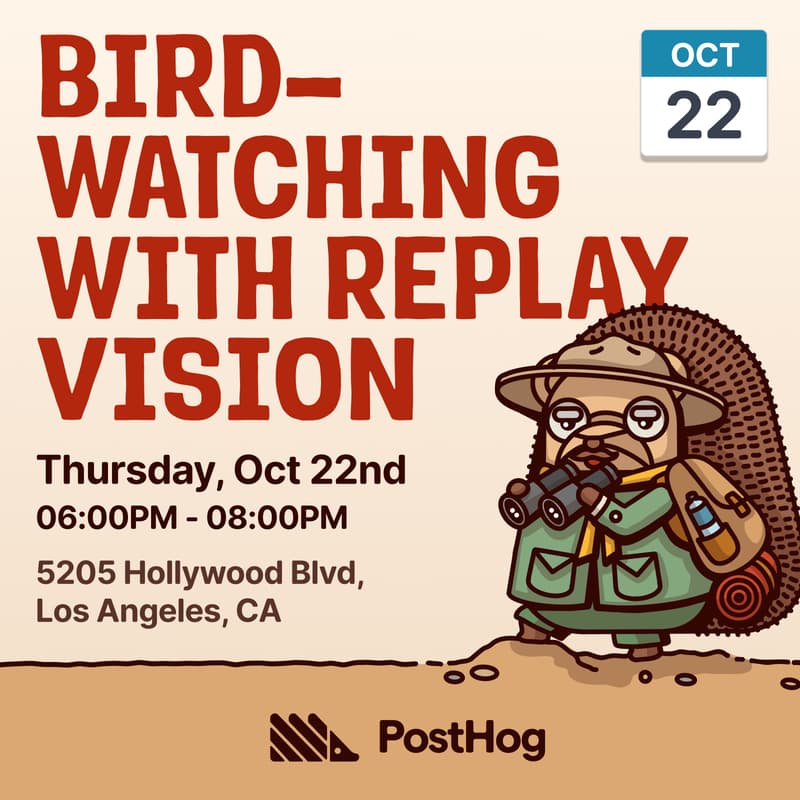 Cover Image for Birdwatching w/ PostHog Replay Vision