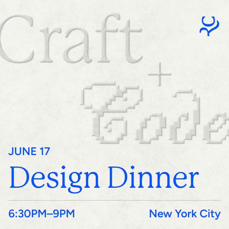 Cover Image for Craft + Code: A Design Dinner with Reach