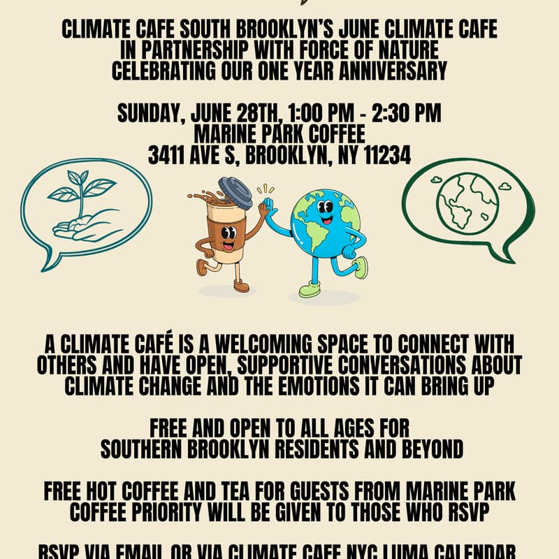 Cover Image for June Climate Cafe by Climate Cafe South Brooklyn