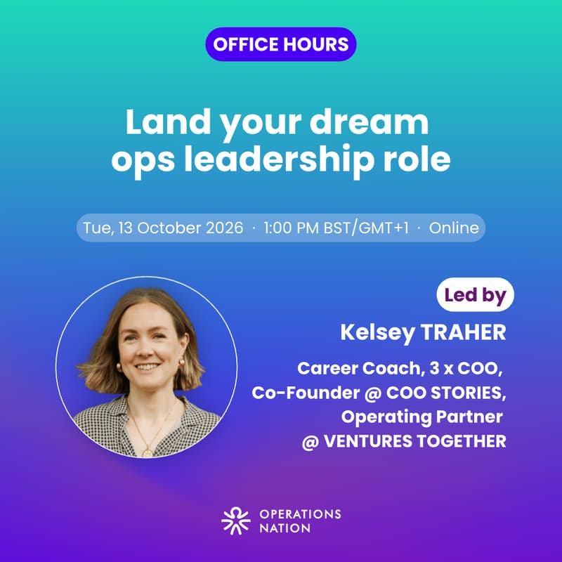 Cover Image for Land your next ops leadership role