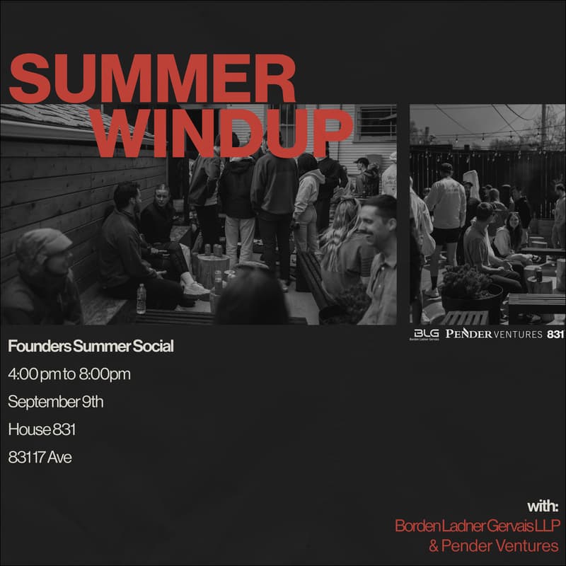 Cover Image for Summer Wind-Up with Pender Ventures & BLG