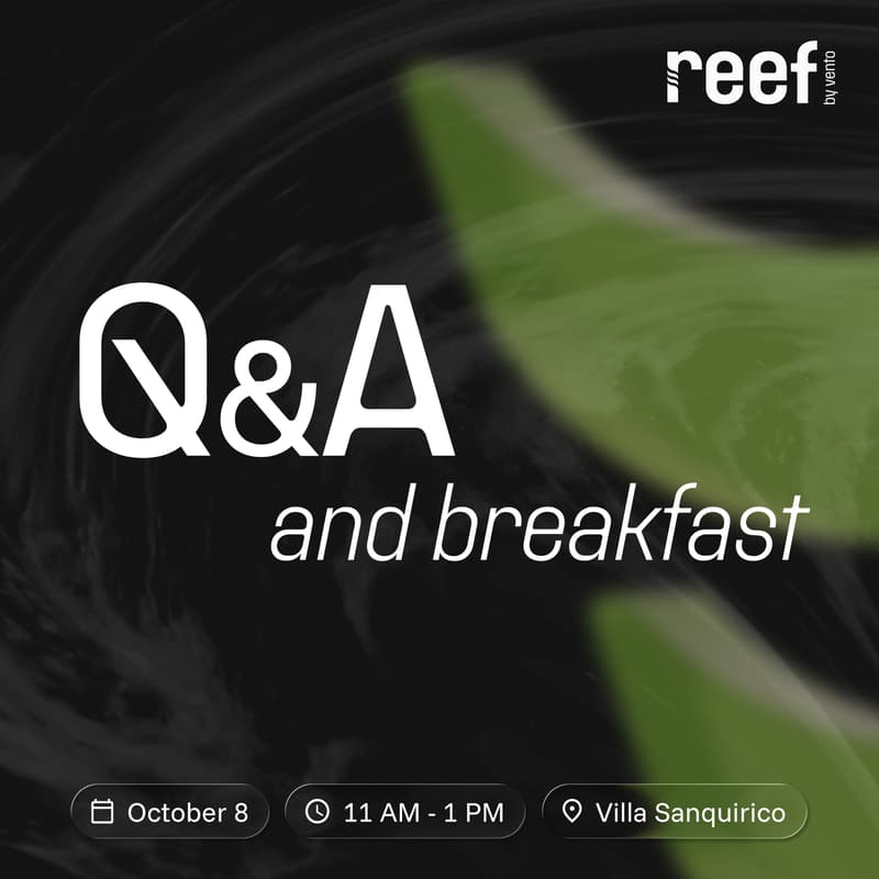 Cover Image for Reef by Vento - Q&A Session
