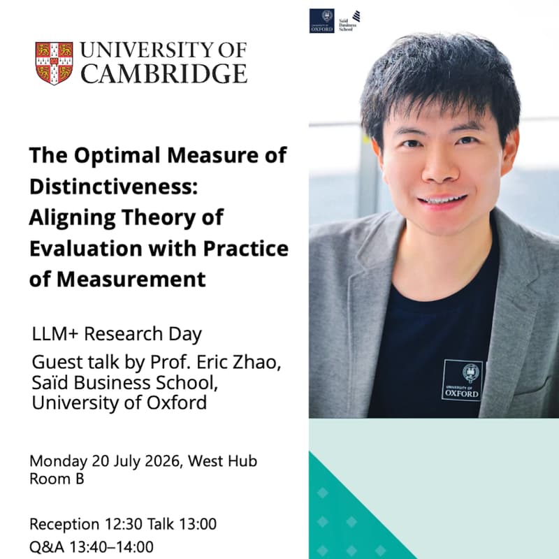 Cover Image for LLM+ Research Day: A Conversation with Professor Eric Zhao