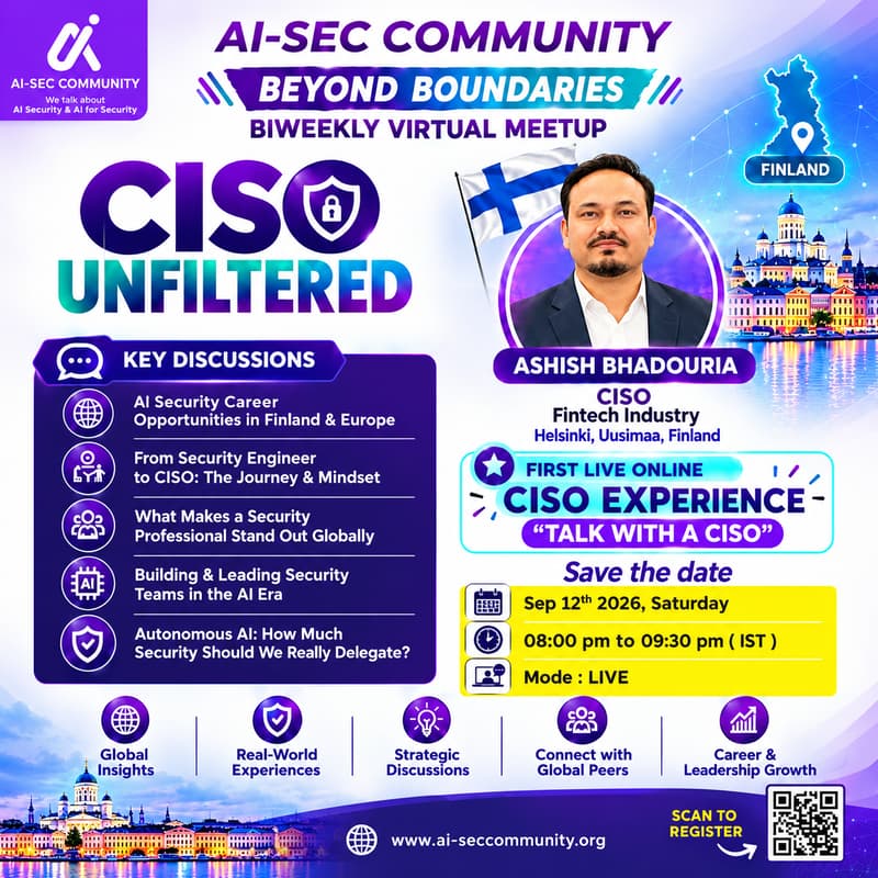 Cover Image for ๐AI-SEC COMMUNITY | BIWEEKLY VIRTUAL MEETUP