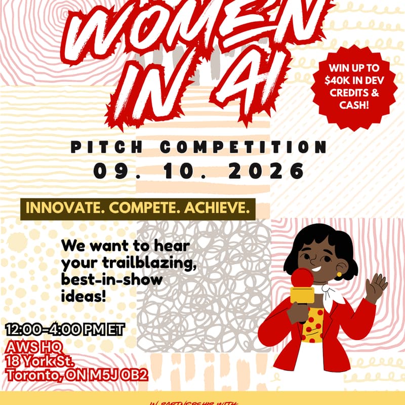 Cover Image for Women in AI: Pitch Competition