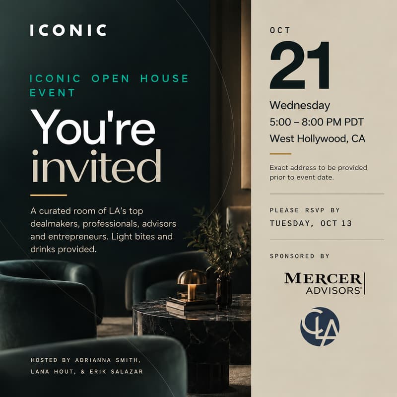 Cover Image for Iconic Open House Event