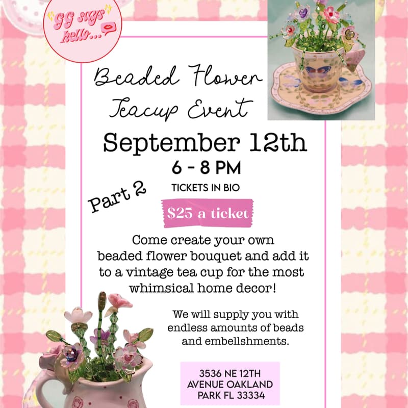 Cover Image for Beaded Teacup Event Part 2 🌸