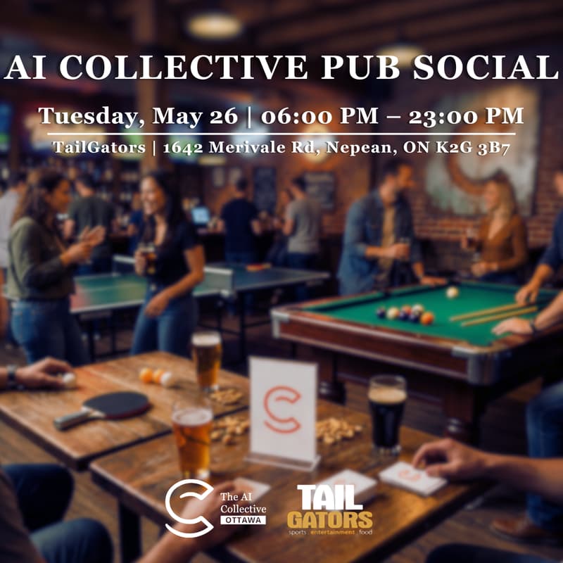 Cover Image for Pub Social at Tailgators 🎱🎲 | The AI Collective Ottawa