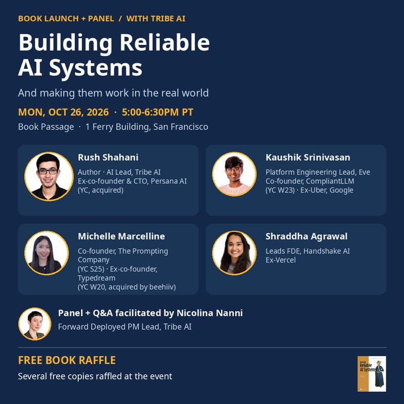 Cover Image for Building Reliable AI Systems: Tech Talk, Panel, Book Launch and Mixer