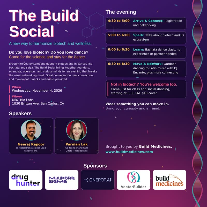 Cover Image for The Build Social: Latin Dance Evening with Science & Networking