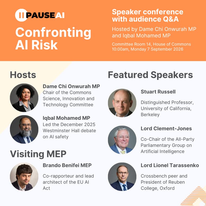 Cover Image for PauseAI Conference: Confronting AI Risk