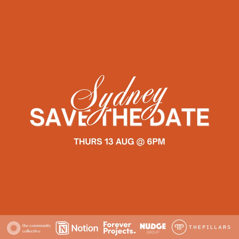 Cover Image for 🏵 Sydney: Save The Date