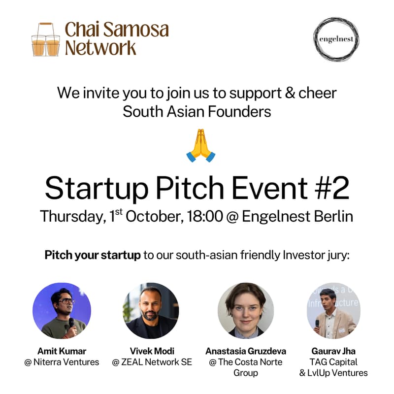 Cover Image for South Asian Founders Pitch Event #2 by CSN
