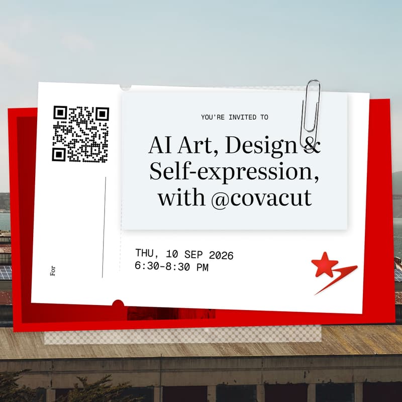 Cover Image for AI Art, Design and Self-Expression: a fireside chat with @covacut