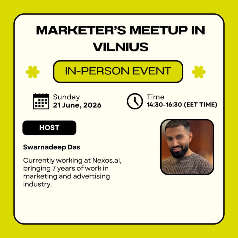 Cover Image for Marketer's Meetup in Vilnius: Let's Talk Meta & Google Ads - What's New & What's Working in 2026