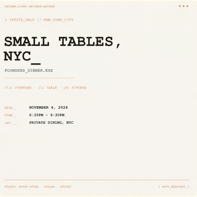 Cover Image for Small Tables, NYC