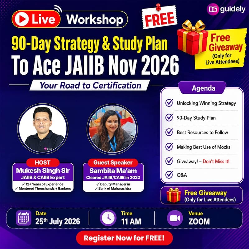 Cover Image for 90-Day Strategy & Study Plan To Ace JAIIB Nov 2026 -Your Road to Certification