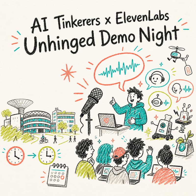 Cover Image for AI Tinkerers x ElevenLabs: Side Quests Demo Night