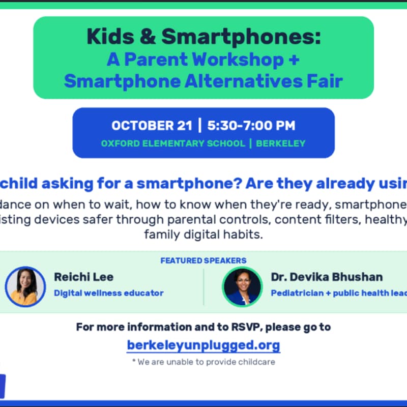 Cover Image for Kids & Smartphones: A Parent Workshop & Alternative Phone Fair