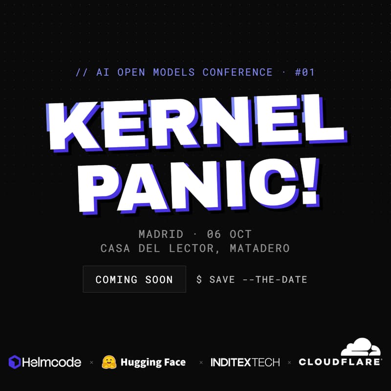 Cover Image for KERNEL PANIC! #01 Madrid: IA aplicada a escala · Helmcode