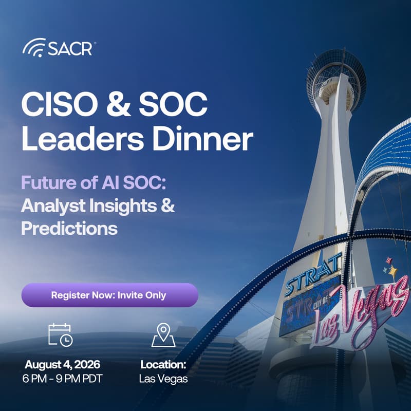 Cover Image for CISO & SOC Leaders Dinner: The Future of AI SOC
