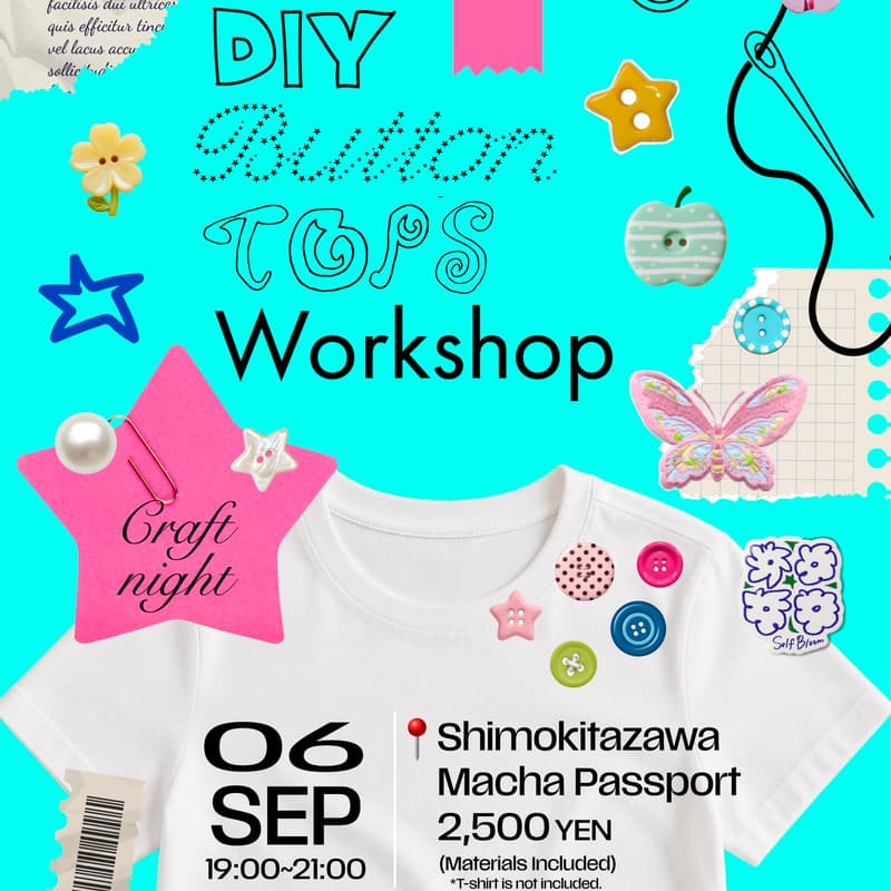 Cover Image for 【DIY Button Tops Workshop】