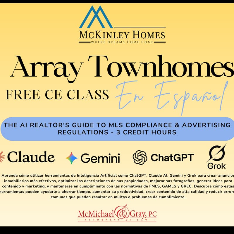 Cover Image for Spanish CE Class- The AI Realtor's Guide to MLS Compliance & Advertising Regulations