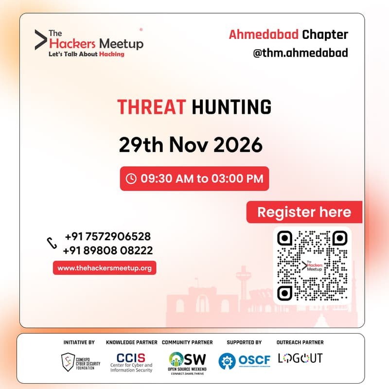 Cover Image for The Hacker Meetup Ahmadabad - November