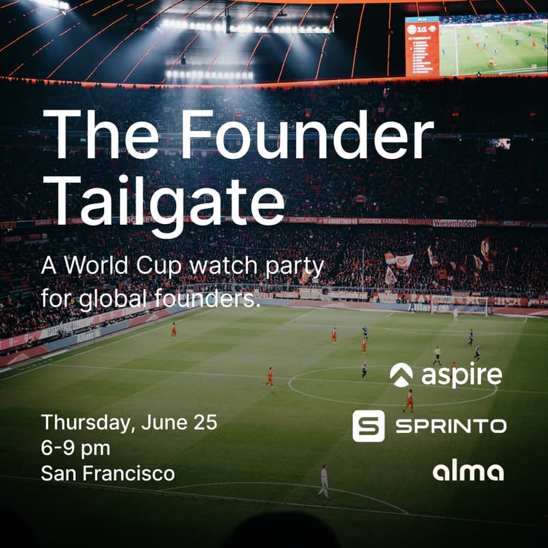 Cover Image for The Founder Tailgate: A World Cup watch party for global founders.