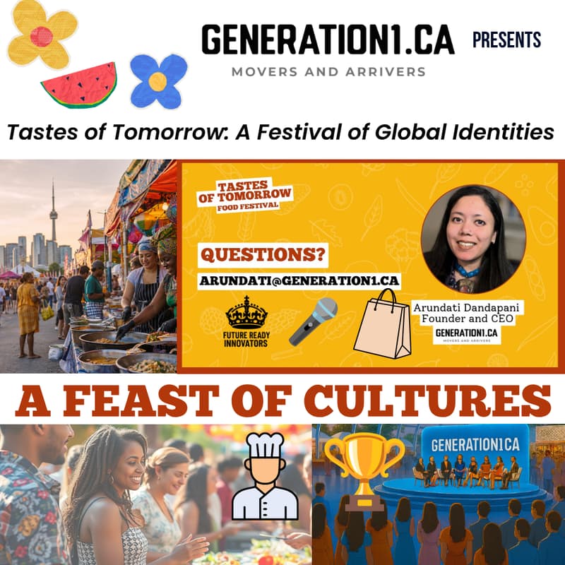Cover Image for Tastes of Tomorrow - A Festival of Global Identities. Sweet? Savoury? Or Spicy? Presented by Generation1.ca