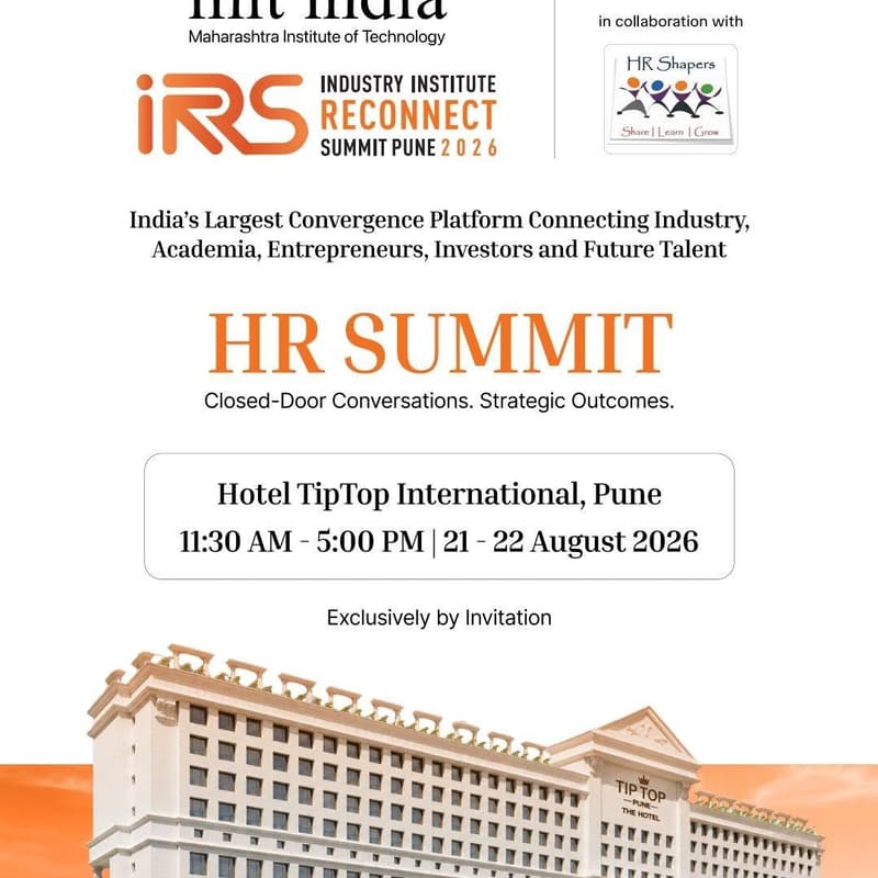 Cover Image for Pune IRS HR Summit by HR Shapers & MIT AoE