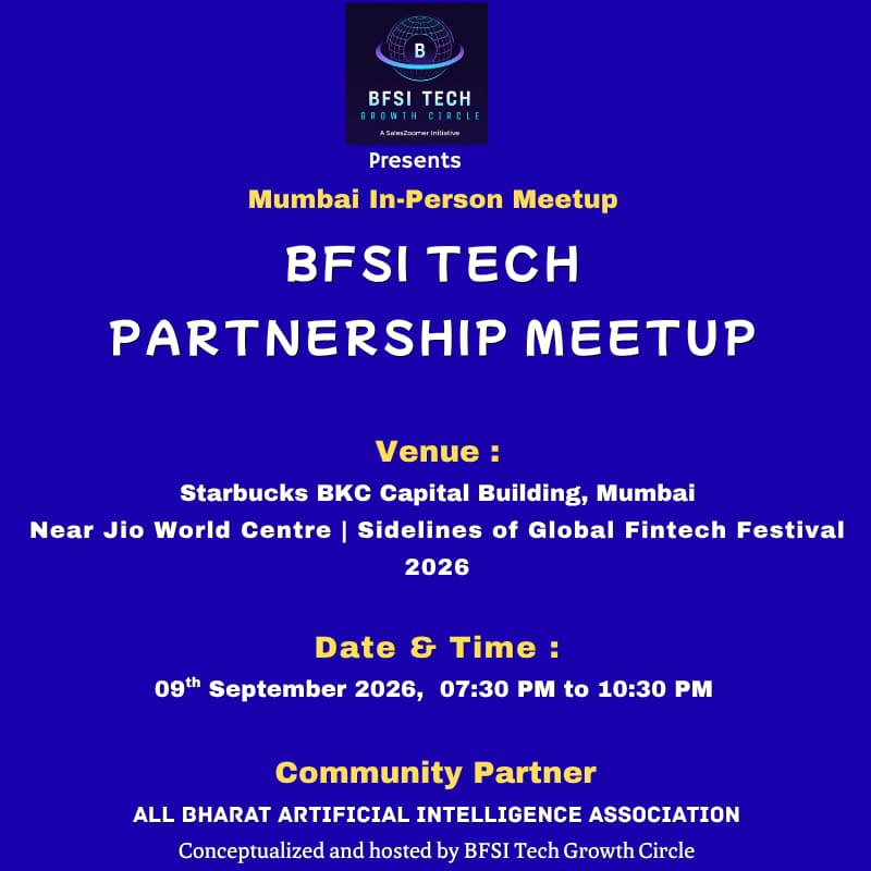 Cover Image for BFSI Tech Partnership Meetup | Mumbai September 2026