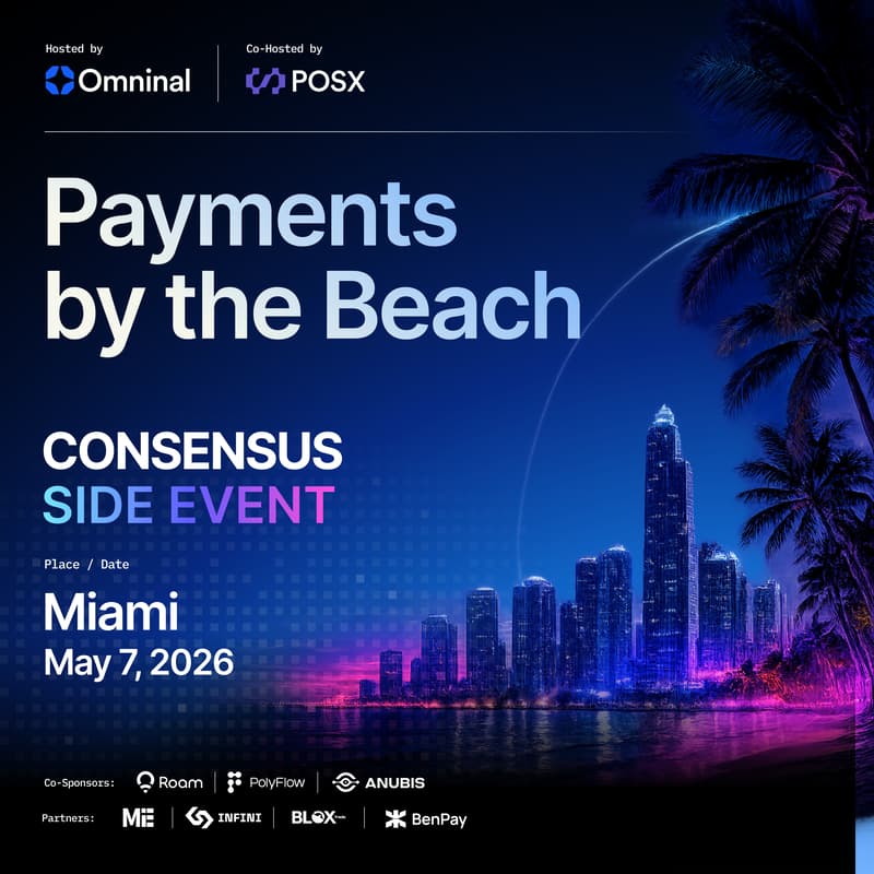 Cover Image for Payments by the Beach | Happy Hour by Omninal @Conensus Miami