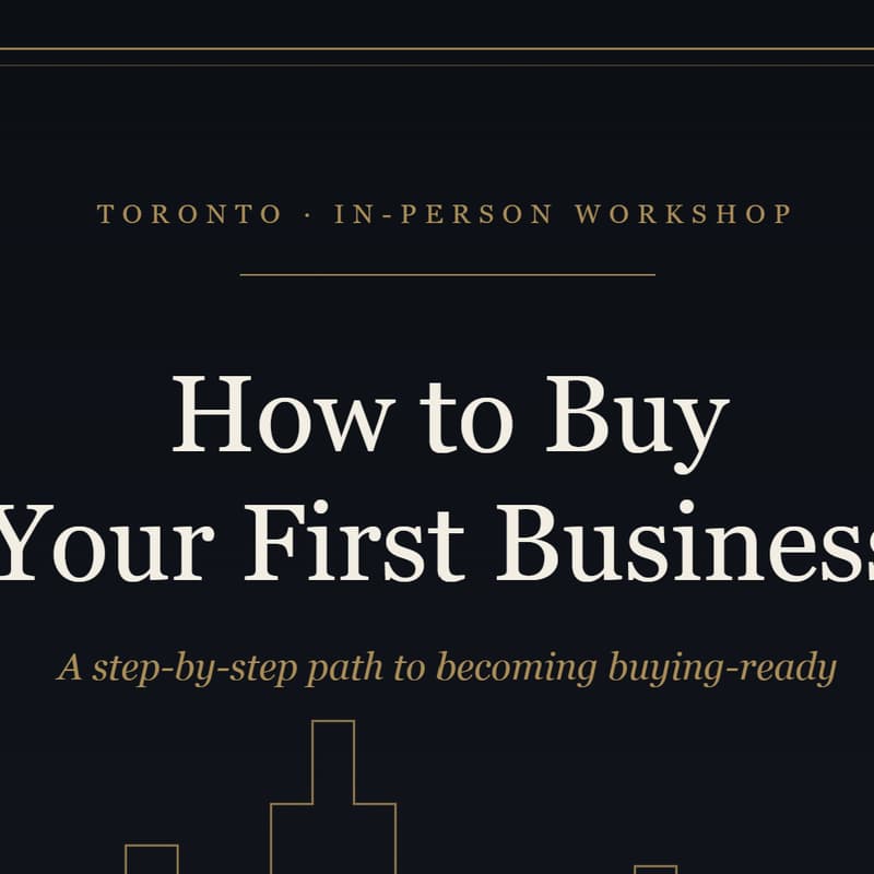 Cover Image for How to buy your first business