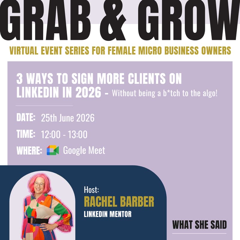 Cover Image for Grab & Grow | 3 ways to sign more clients on Linkedin