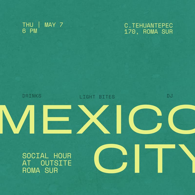 Cover Image for Social Hour CDMX at Outsite Roma Sur