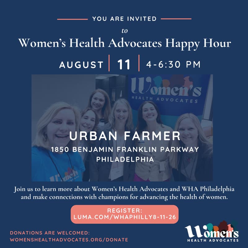 Cover Image for Women's Health Advocates Philadelphia Summer Happy Hour