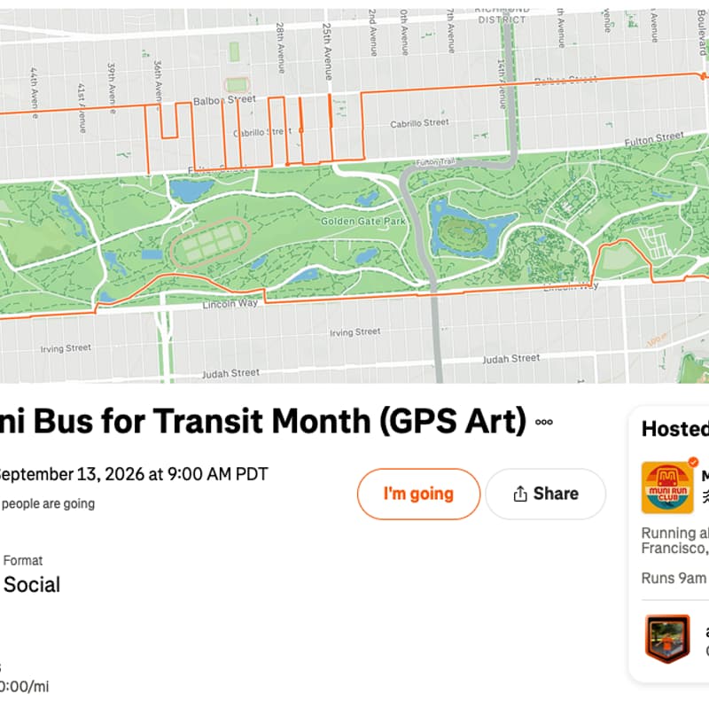 Cover Image for Run a Muni Bus (GPS Art) with Muni Run Club