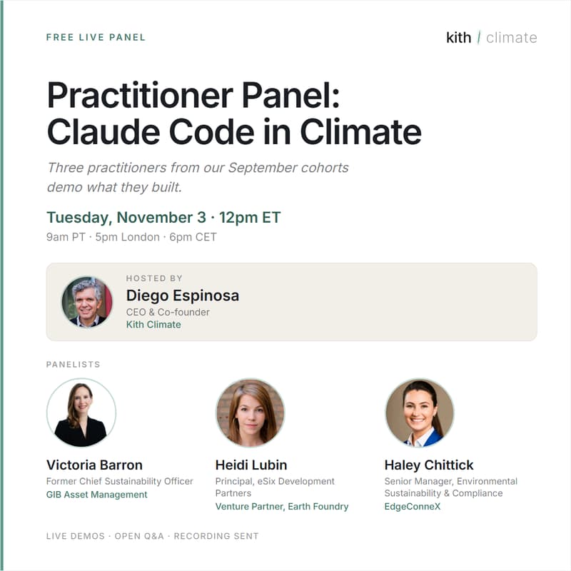Cover Image for Practitioner Panel: Claude Code in Climate