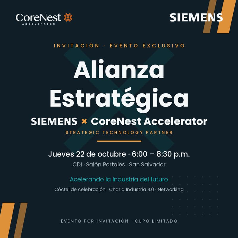 Cover Image for Firma de Alianza Estratégica | Siemens × CoreNest Accelerator